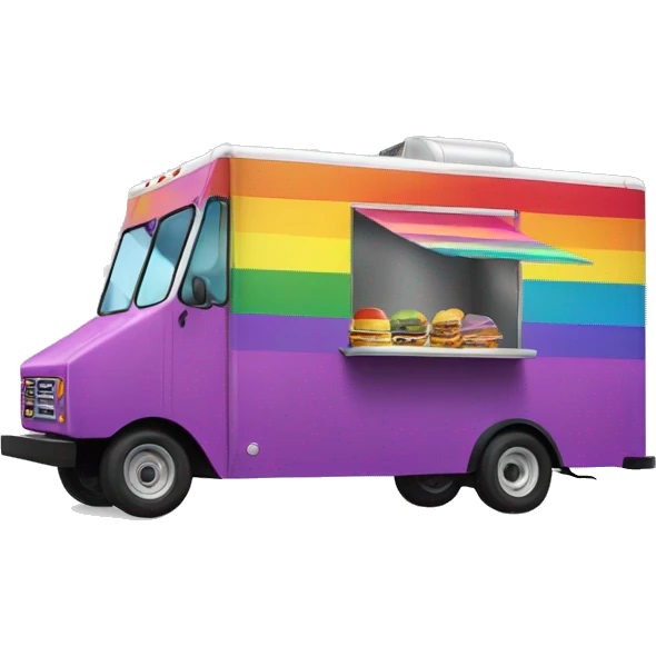 Rainbow food truck emoji
