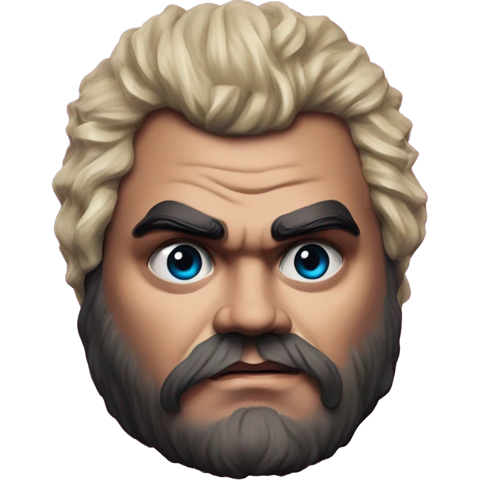 Synthwave Jack Black in Lordi style, oil paint, epic eyes, intricate lips, exquisite pose, beautiful, desirable, logical emoji