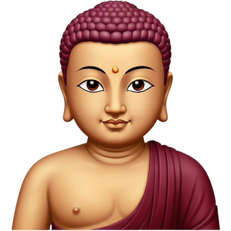 Bouddha Burgundy color emoji