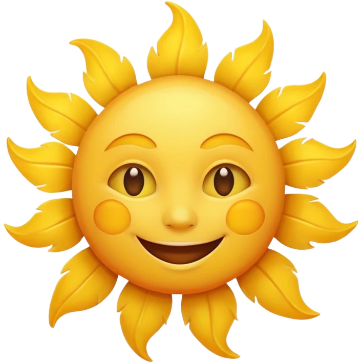 smiling sun, simple and cheerful emoji