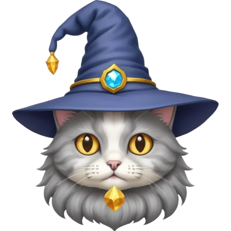 Cat with a wizard hat emoji