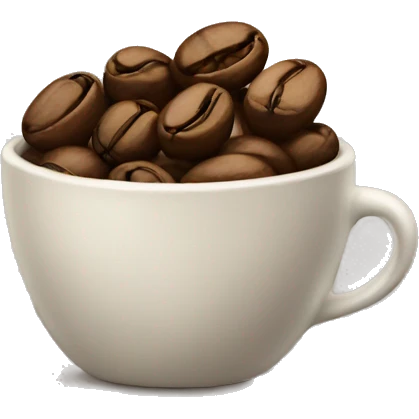 4 floating coffee beans emoji