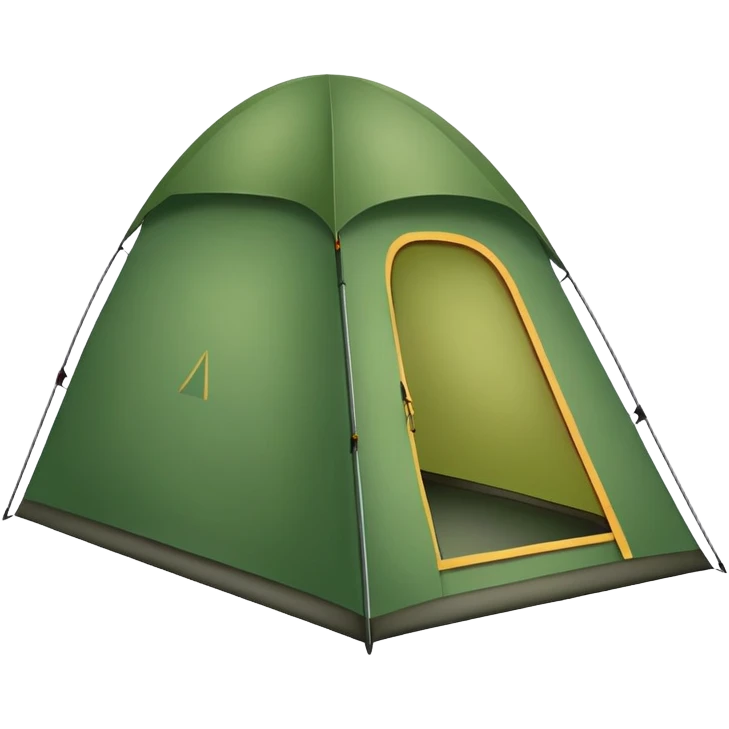 green camping tent emoji