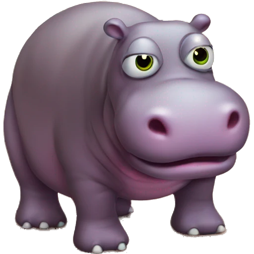 Alien hippo on mars emoji