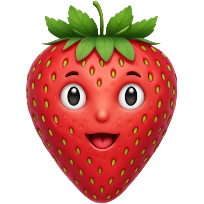 a Strawberry singing emoji