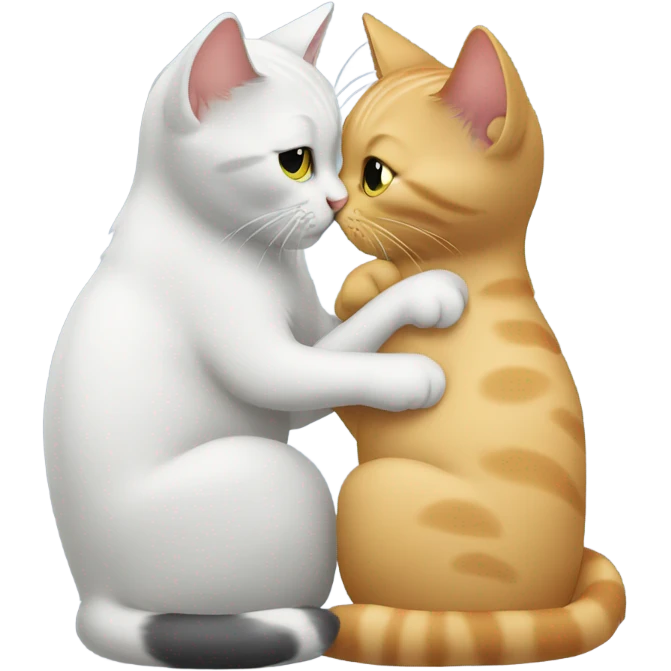 Cat licking another cat emoji