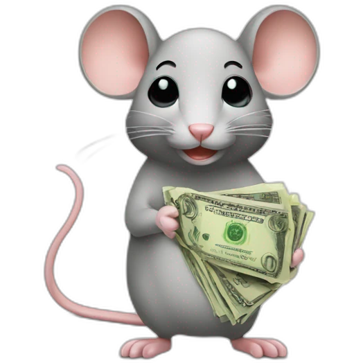 mouse with money emoji