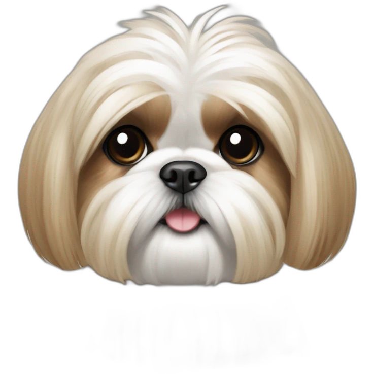 Dog Shih Tzu with long wool full-height  emoji