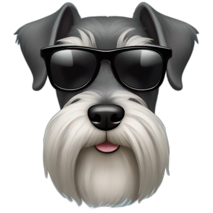 schnauzer with sunglasses emoji