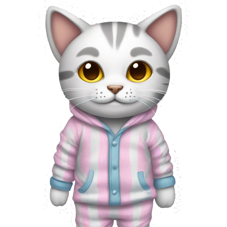 Cat in pajamas emoji
