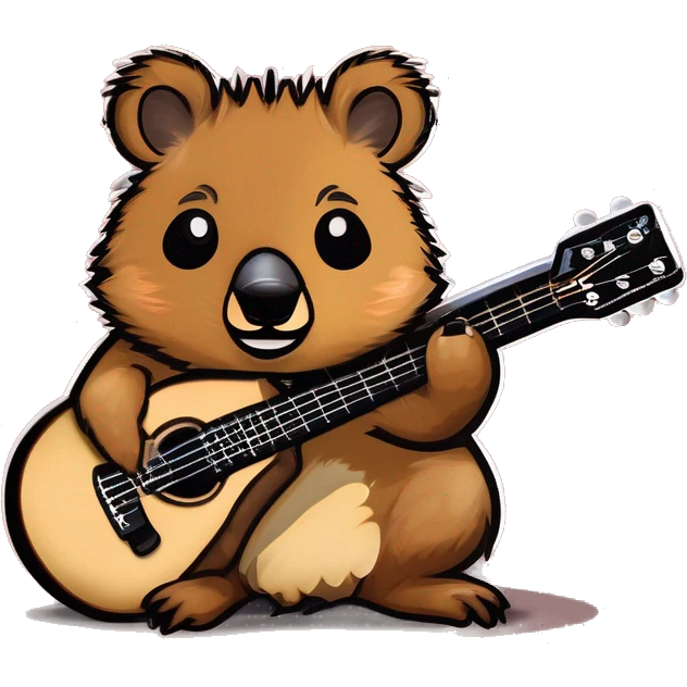 Quokka with guitar emoji