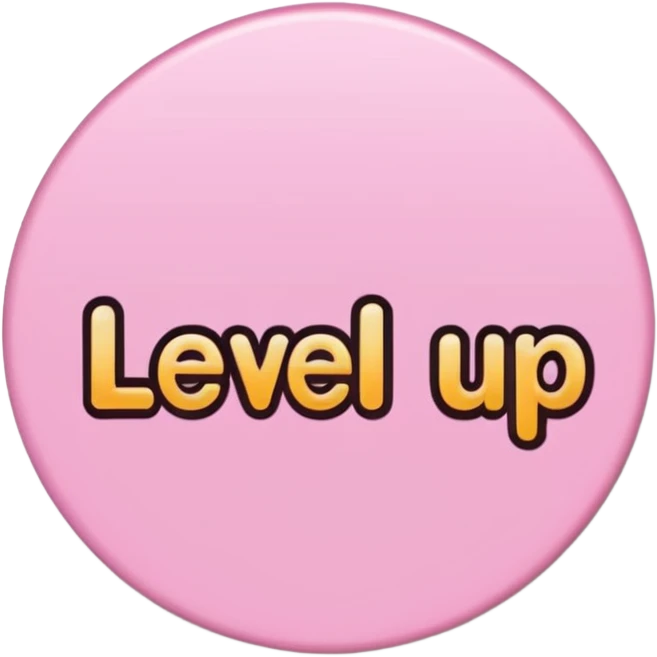 A sticker saying level up .. more a simple soft girl vibe  emoji