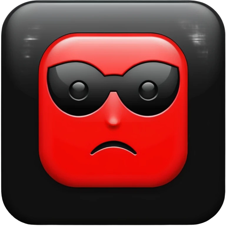 black and red website Icon emoji