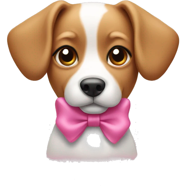 dog with pink bow emoji