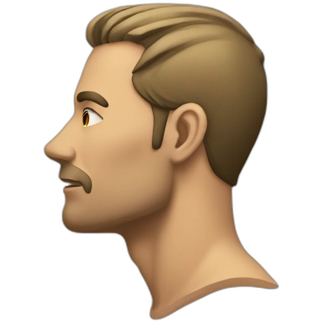 sharp jawline from the side emoji