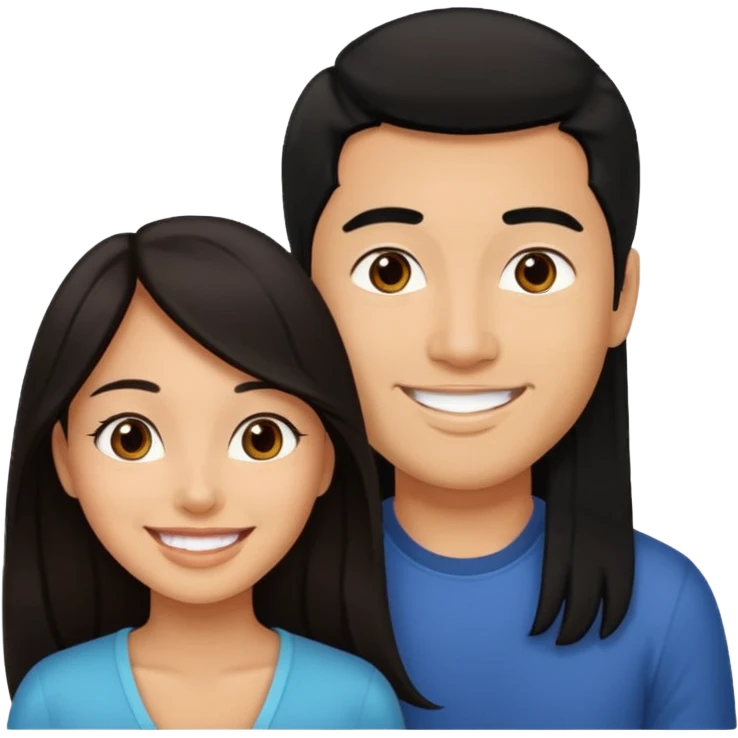 Hispanic woman with an asian guy emoji