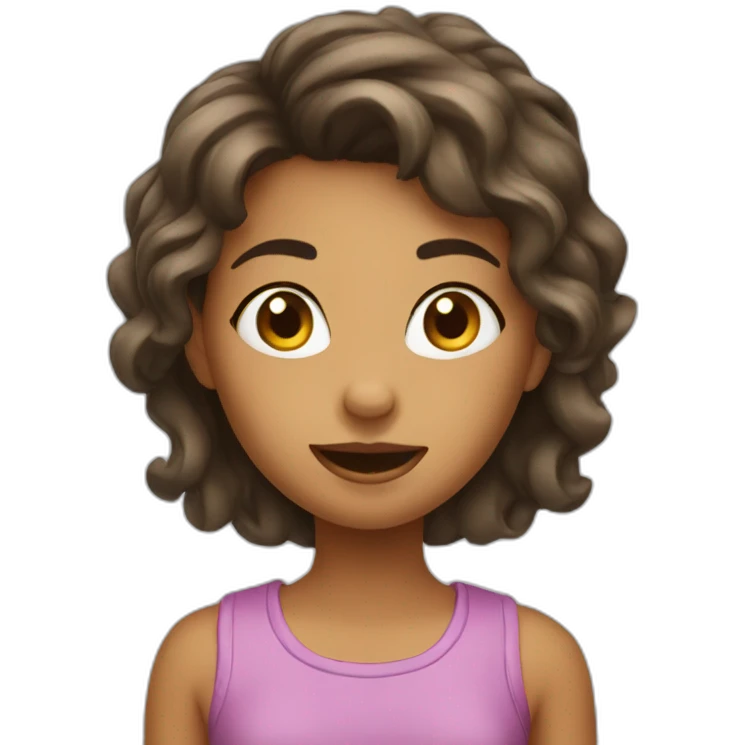 Girl brun air mad emoji