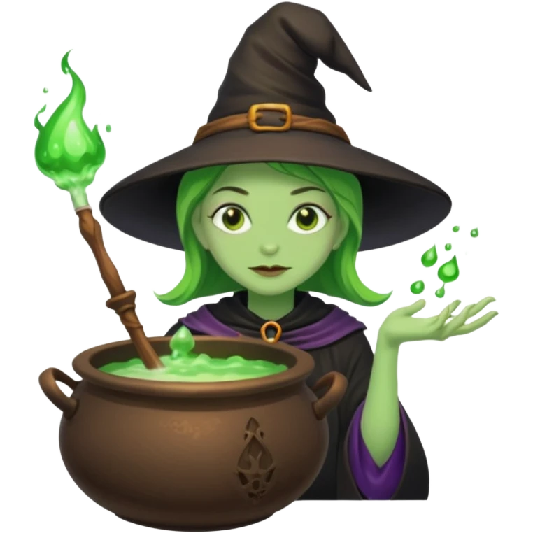 green witch cooking potion emoji