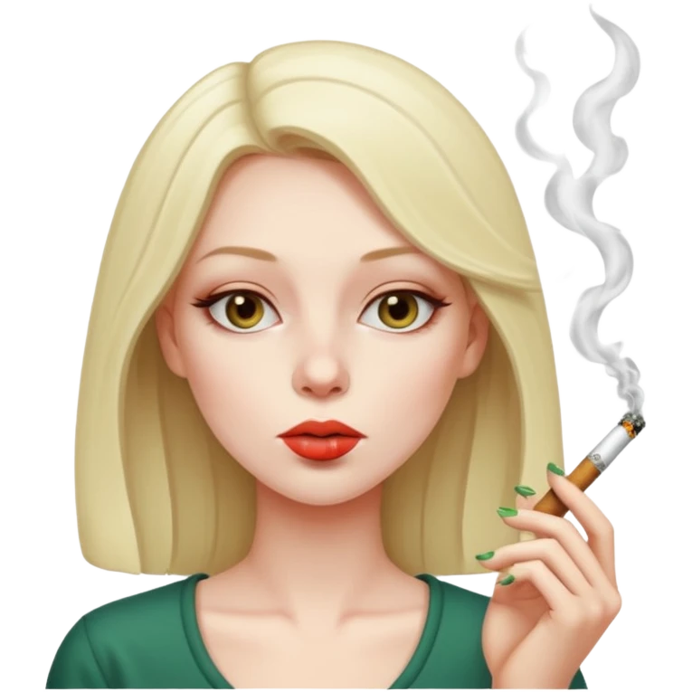 Girl smoking a blunt emoji