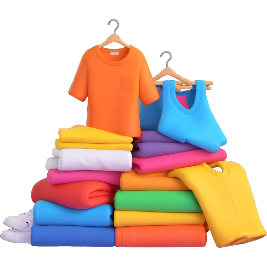 pile of fashionable clothes emoji