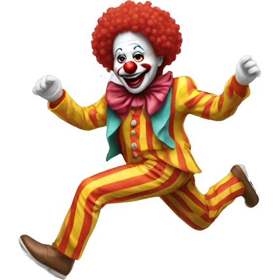 Clown running emoji