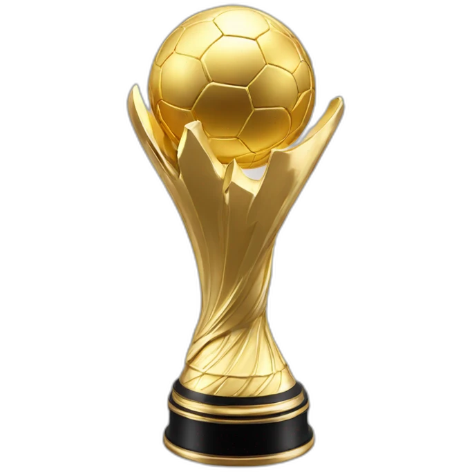 world cup trophy in a christmas style emoji