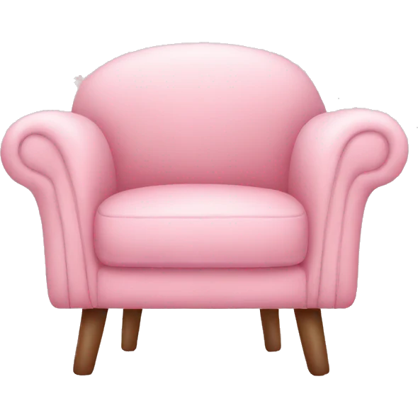 Pastel pink Cosy chair emoji