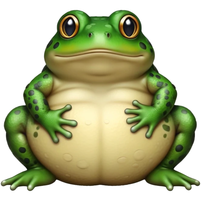 fat round dark green toad emoji