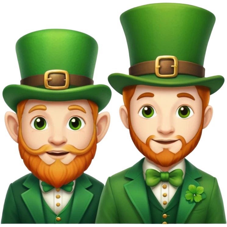 Leprechaun and a British person  emoji