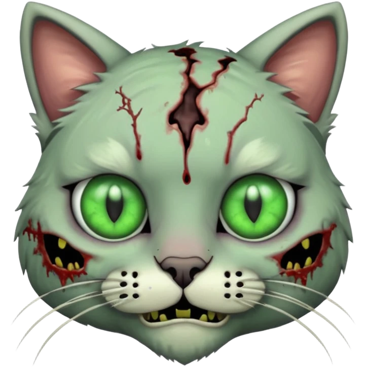 Zombie cat face emoji