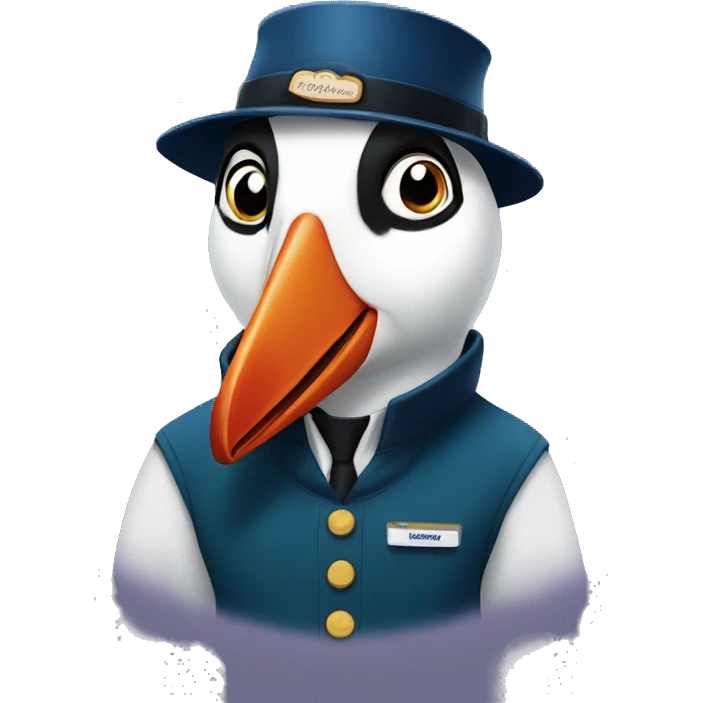 puffin dressed as a hampton inn employee emoji