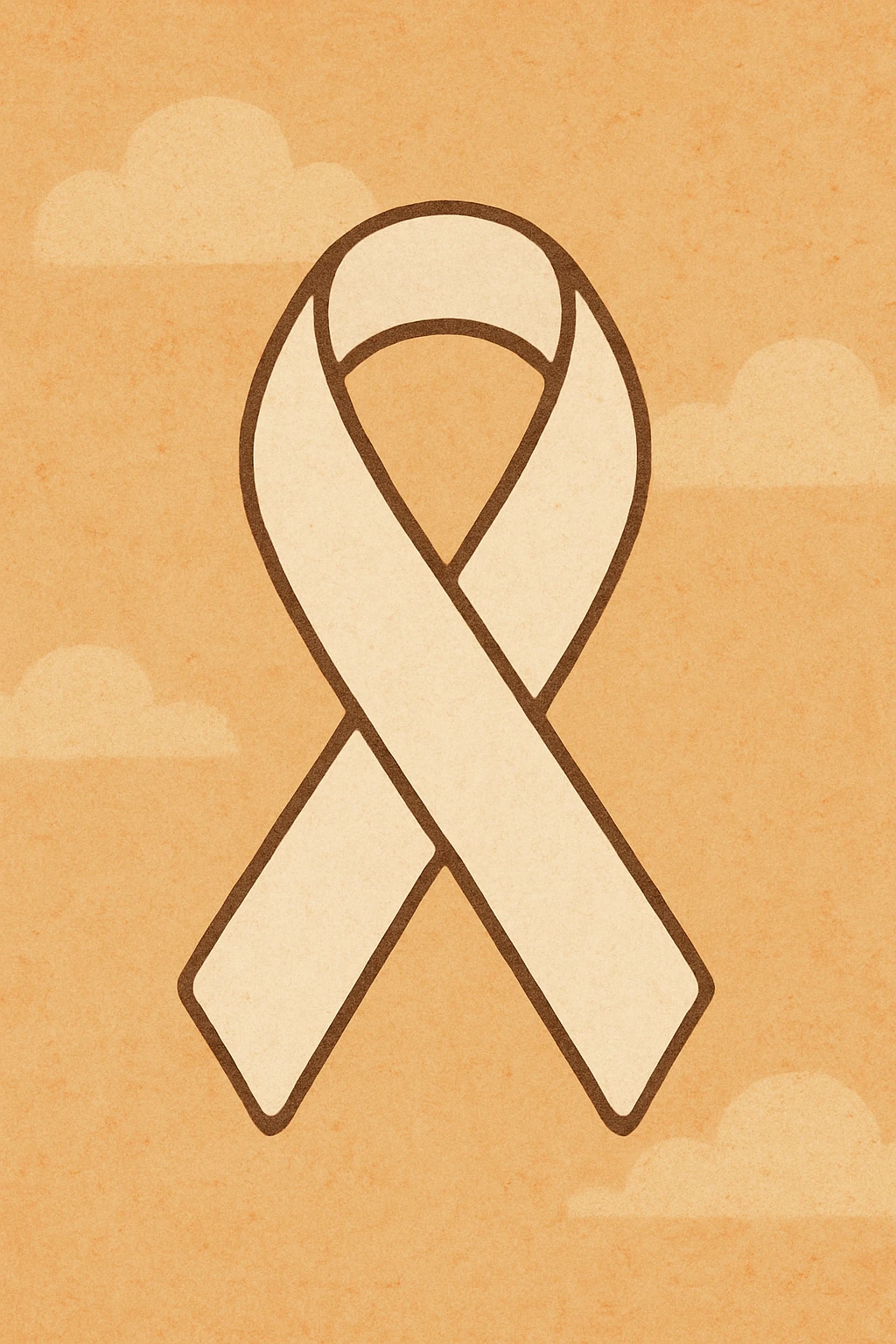 white ribbon, flat style, soft colors, white background emoji