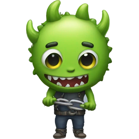monster chained up emoji