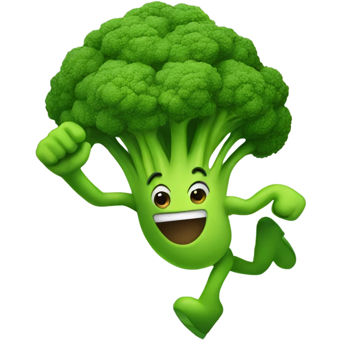 sprinting broccoli joyfully  emoji