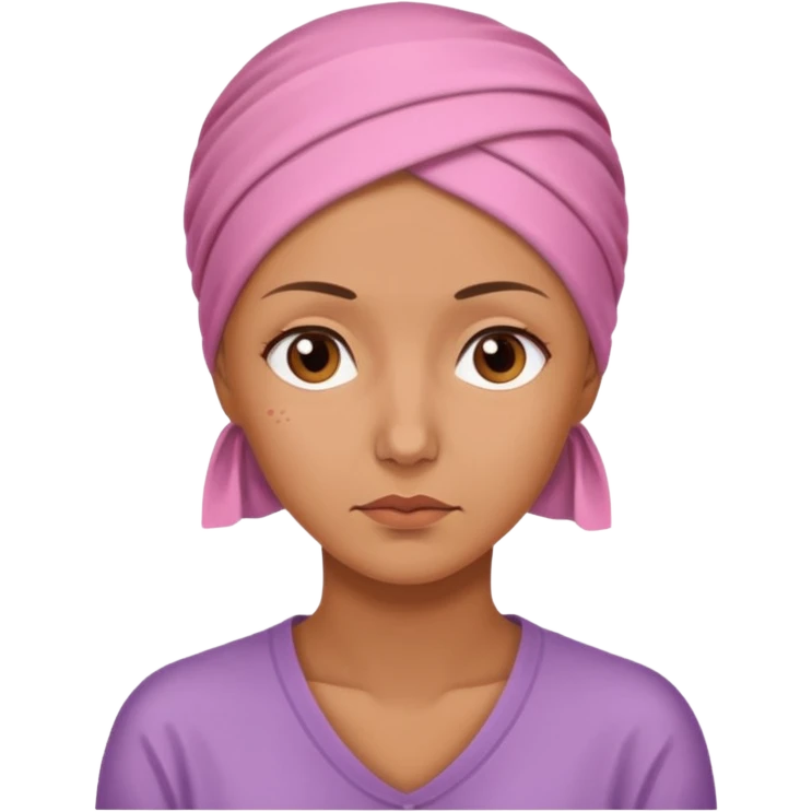I want an emoji of a woman with cancer thinking emoji