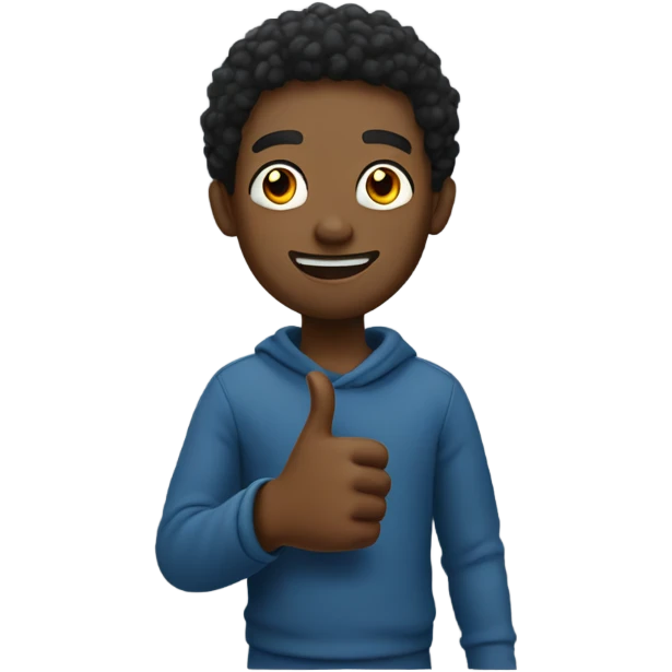 Black man putting his thumb up  emoji