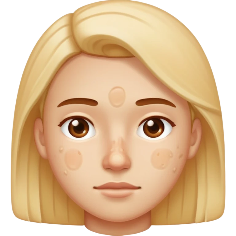 person with acne prone skin and blemishes emoji