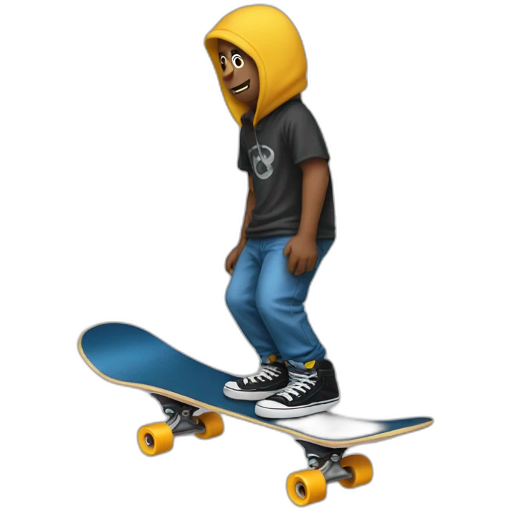 skateboarder with gigantic pants emoji