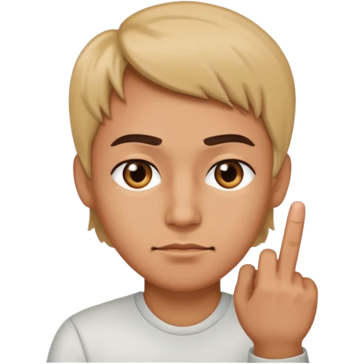 Side eye with middle finger emoji