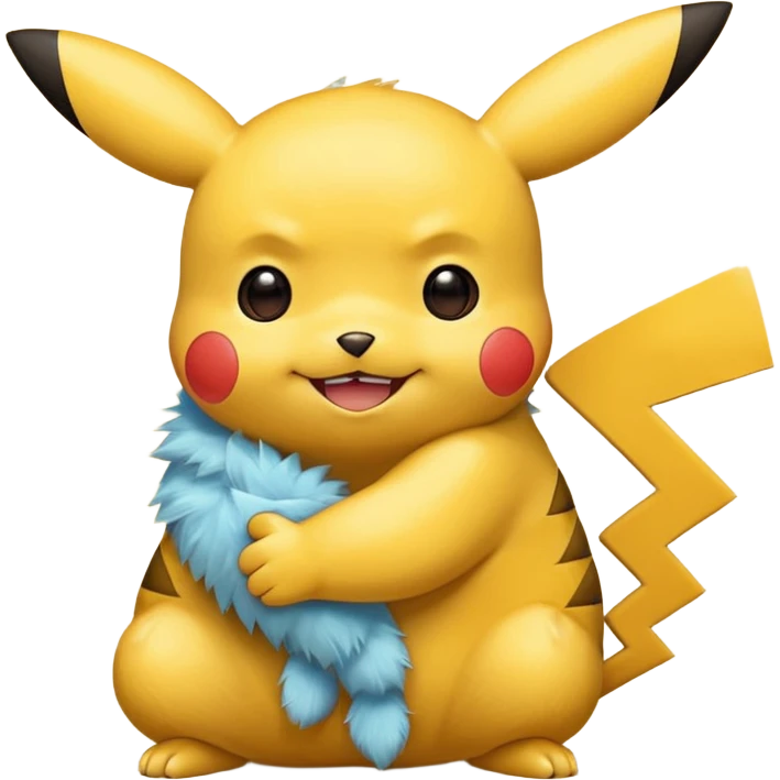 Pikachu hug Pikachu emoji
