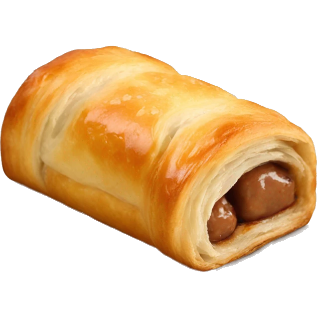 a singular rectangular puff pastry sausage roll emoji