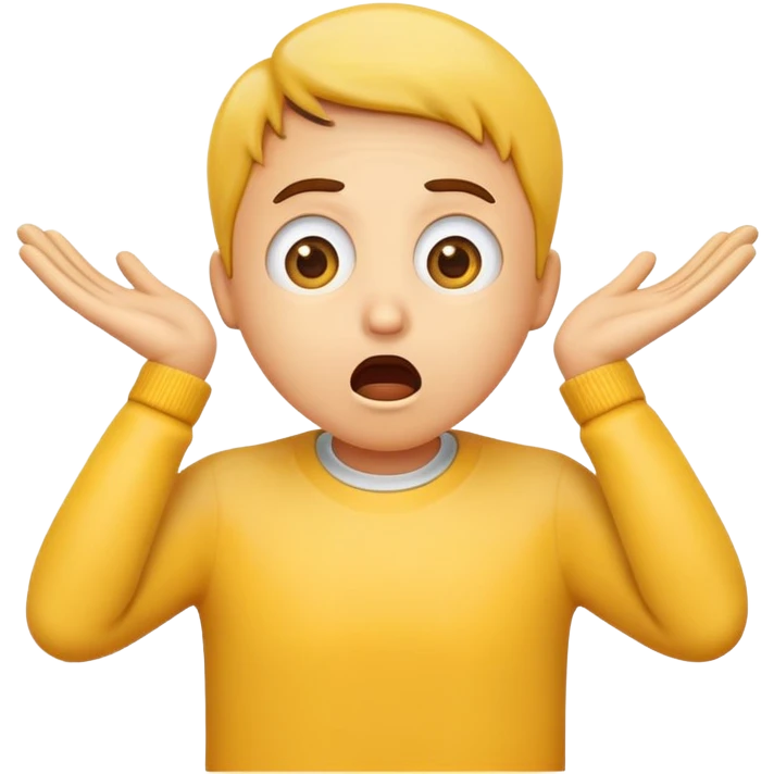 Shocked emoji with hands around neck emoji
