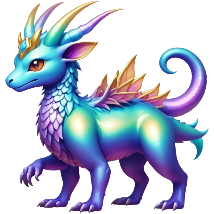Epic divine legendary complex detailed iridescent gradients aesthetic-scenery-Fakémon-creature emoji