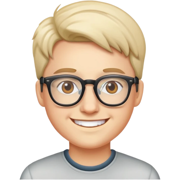 Smiling with glasses  emoji