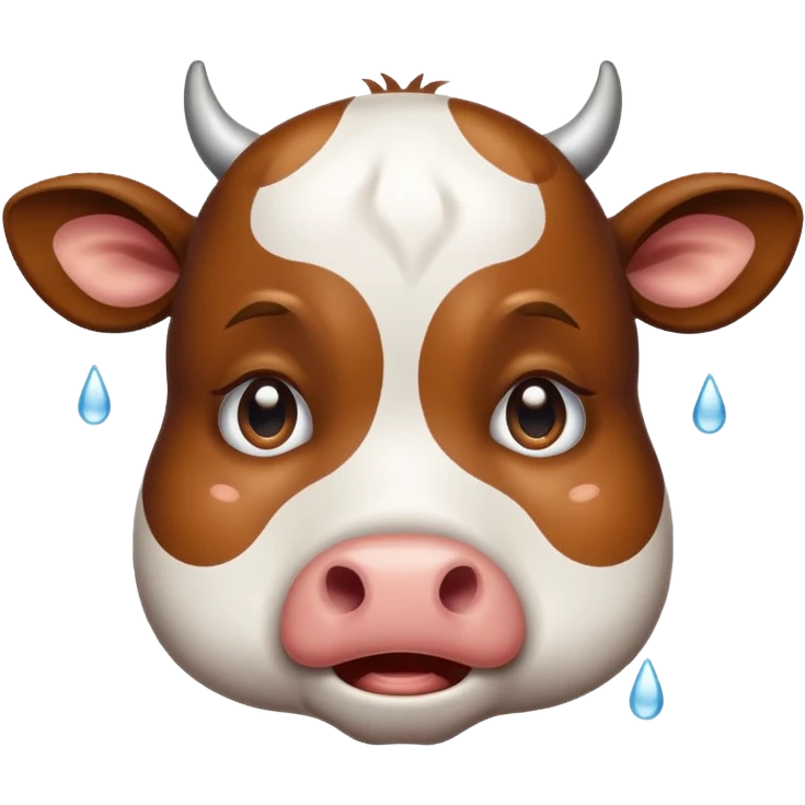 Crying cow emoji