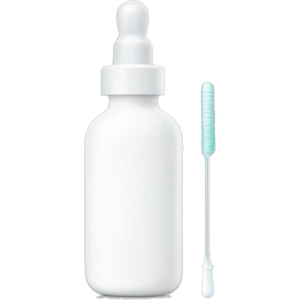 White Skincare bottle with pipette emoji