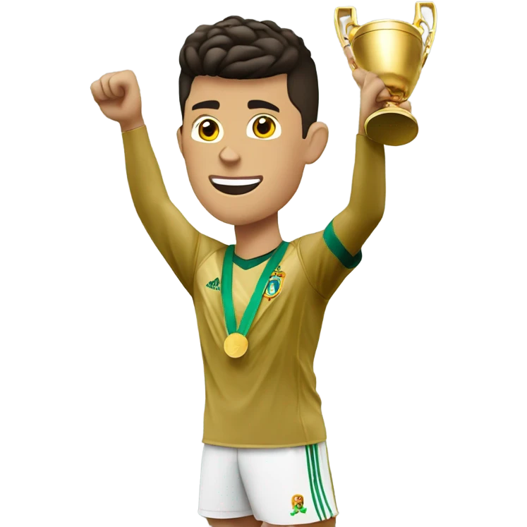 Cristiano holding Trophy emoji
