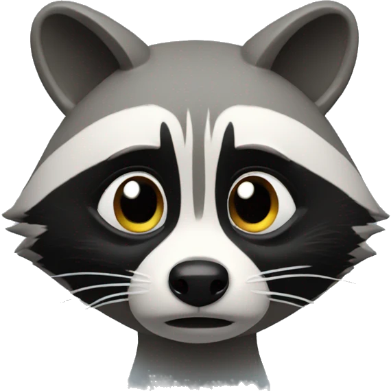 sad 3D raccoon emoji