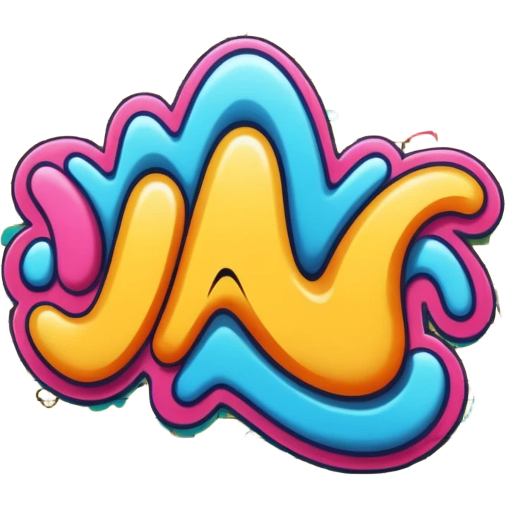 Graffiti painting top wall emoji