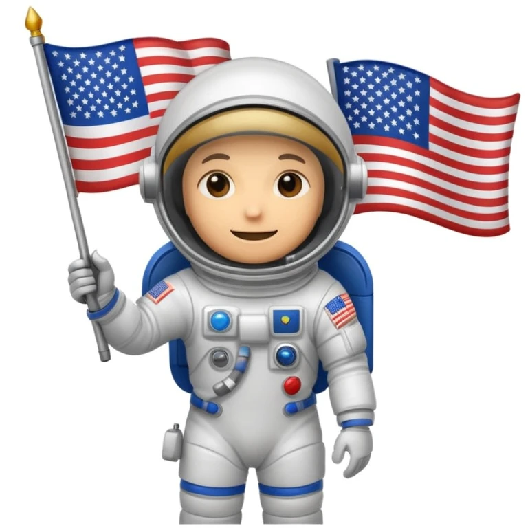 astronaut us flag emoji